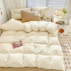 Korean-style fresh and ins style, skin-friendly, frosted and cute, patchwork embroidery craftsmanship, Rich Rabbit color-blocking four-piece bedding set Application Scenario